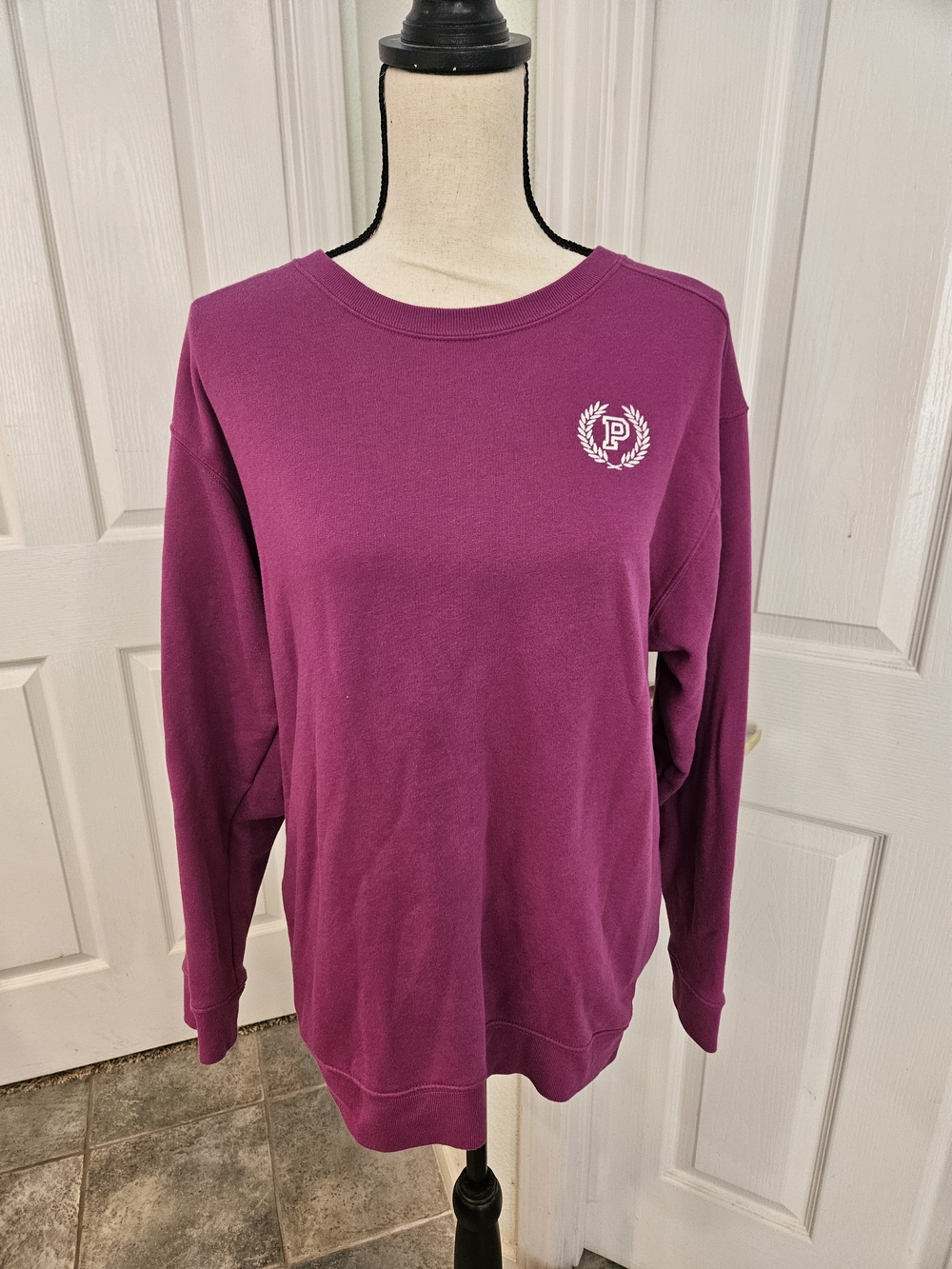 VS Pink Logo Crewneck Sweatshirt - Magenta